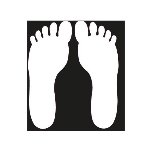 Empreintes de pieds autocollant sticker logo 43