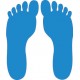 Empreintes de pieds autocollant sticker logo 43