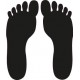 Empreintes de pieds autocollant sticker logo 43