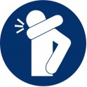 Eternuer dans son coude autocollant adhésif sticker logo 34