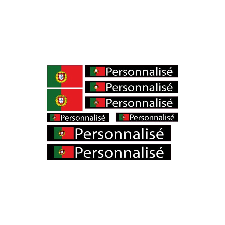 Etiquettes pour vélo avec drapeau portugal autocollant adhésif sticker logo 35