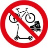 Interdit aux vélos, trottinettes et rollers autocollant adhésif sticker logo 20