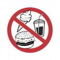 Ne pas manger autocollant adhésif sticker logo 43