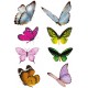 Set 8 papillons anti-collision ou décoratif autocollant adhésif sticker logo 926