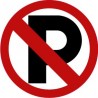 Parking interdit autocollant adhésif sticker logo 1