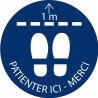 Patienter ici merci autocollant adhésif sticker logo 31