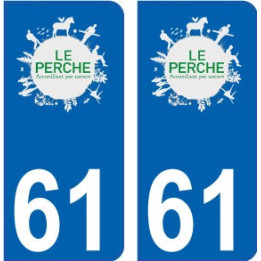 61 Le Perche logo autocollant plaque immatriculation auto sticker