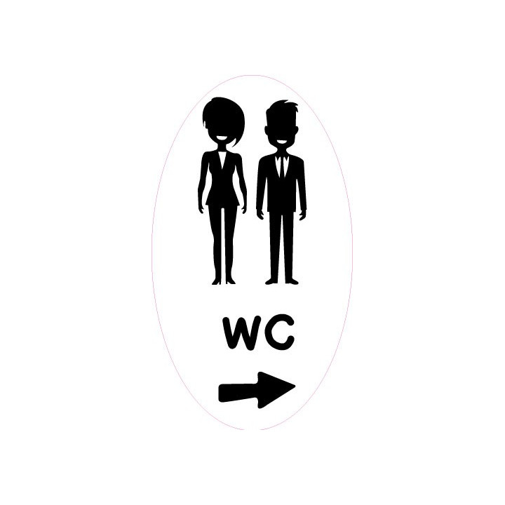 Toilettes homme femme autocollant sticker logo 1