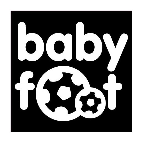 Baby foot autocollant adhésif sticker logo 352