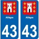 64 Pau sticker plate registration city