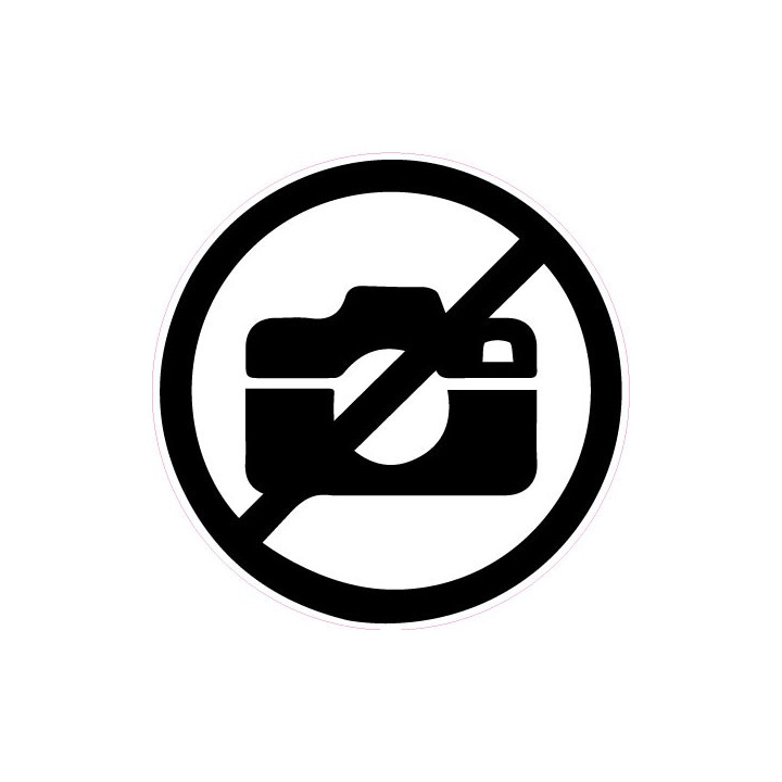 Appareil photo interdit autocollant adhésif sticker logo 46