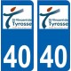 40 Saint-Vincent-de-Tyrosse logo aufkleber typenschild aufkleber stadt