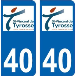 40 Saint-Vincent-de-Tyrosse logo autocollant plaque stickers ville
