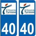 40 Saint-Vincent-de-Tyrosse logo autocollant plaque stickers ville