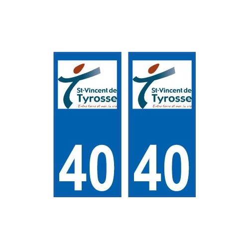 40 Saint-Vincent-de-Tyrosse logo autocollant plaque stickers ville