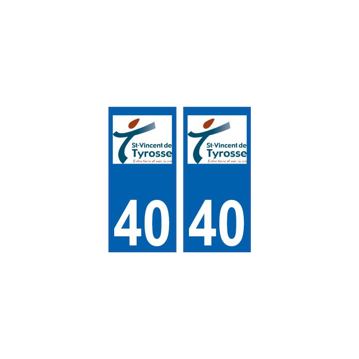 40 Saint-Vincent-de-Tyrosse logo sticker plate stickers city