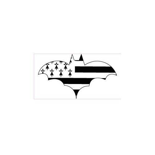 Chauve sourris avec drapeau bretagne autocollant adhésif sticker logo 13