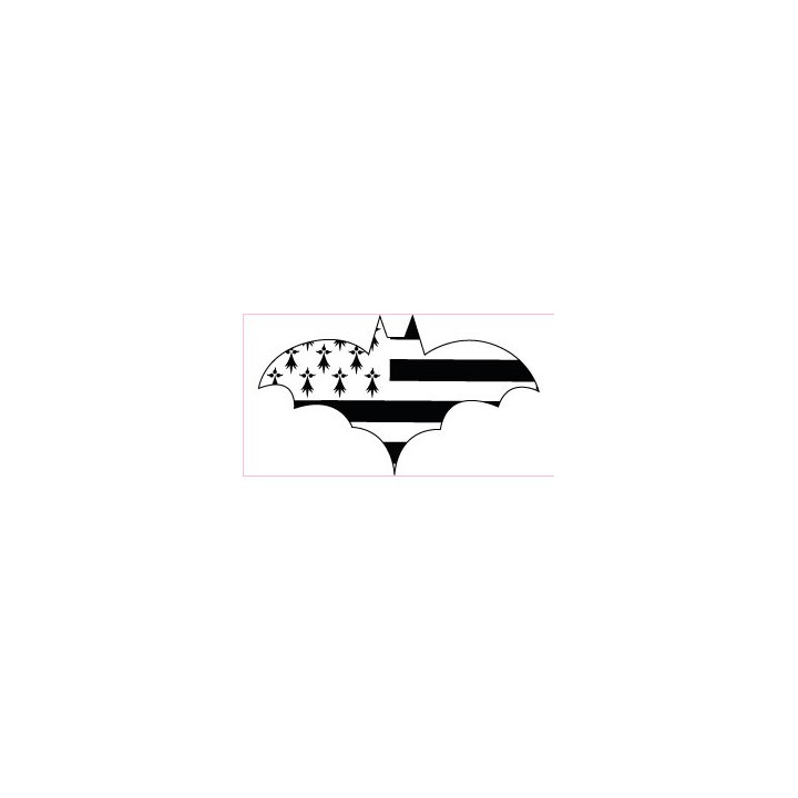 Chauve sourris avec drapeau bretagne autocollant adhésif sticker logo 13