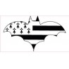 Chauve sourris avec drapeau bretagne autocollant adhésif sticker logo 13