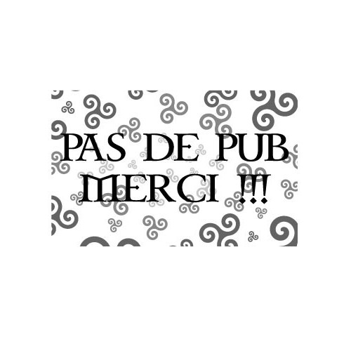 Pas de Pub Merci Bretagne triskele autocollant adhésif sticker logo 12