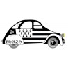 Voiture coccinelle Breizh autocollant adhésif sticker logo 828
