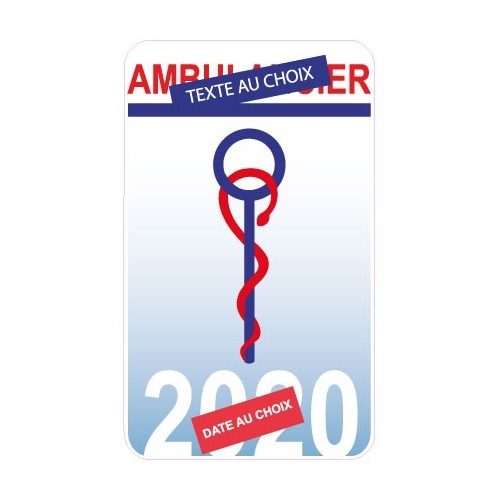Caduceo di sanità Aiutante sticker adesivo