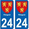 64 Pau sticker plate registration city
