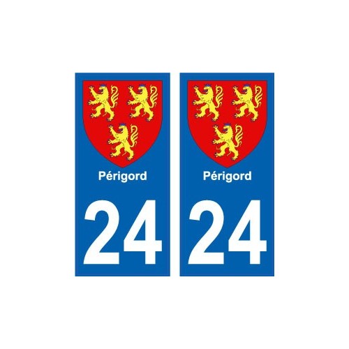 24 Dordogne Périgord autocollant plaque immatriculation auto sticker