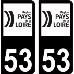 53 Pays de Loire logo autocollant plaque immatriculation auto sticker