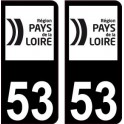53 Pays de Loire logo autocollant plaque immatriculation auto sticker