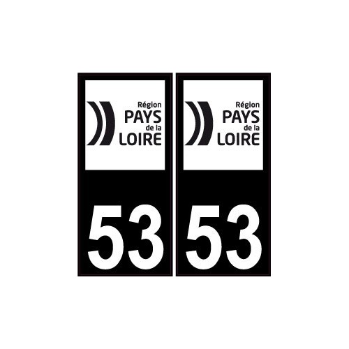 53 Pays de Loire logo autocollant plaque immatriculation auto sticker
