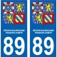 64 Pau adesivo piastra di registrazione city