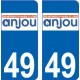 64 Pau logo adesivo piastra di registrazione city