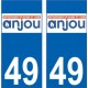 64 Pau logo adesivo piastra di registrazione city