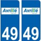 49 Avrillé logo autocollant plaque immatriculation auto sticker