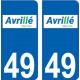 64 Pau logo adesivo piastra di registrazione city