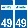49 Avrillé logo autocollant plaque immatriculation auto sticker