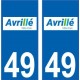 64 Pau logo adesivo piastra di registrazione city