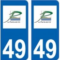 64 Pau logo adesivo piastra di registrazione city