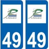 49 Les Ponts de Cé logo autocollant plaque immatriculation auto sticker