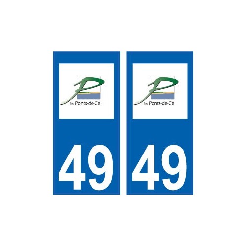 49 Les Ponts de Cé logo autocollant plaque immatriculation auto sticker