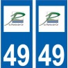 49 Les Ponts de Cé logo autocollant plaque immatriculation auto sticker