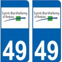 49 Saint Barthélémy d'Anjou logo autocollant plaque immatriculation auto sticker