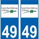 49 Saint Barthélémy d'Anjou logo autocollant plaque immatriculation auto sticker