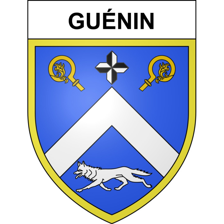 Guénin Sticker wappen, gelsenkirchen, augsburg, klebender aufkleber