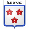 Pegatinas escudo de armas de Île-d'Arz adhesivo de la etiqueta engomada