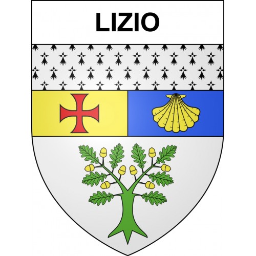 Lizio 56 ville sticker blason écusson autocollant adhésif