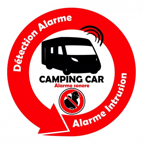 Stickers autocollants alarme caravane - Stickers Autocollants personnalisés