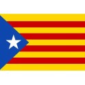 Etiqueta engomada de la senyera Estelada blava cataluña de la etiqueta engomada