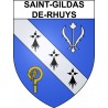 Pegatinas escudo de armas de Saint-Gildas-de-Rhuys adhesivo de la etiqueta engomada